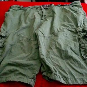 Men's big and tall cargo shorts (Olive green)
